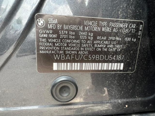Photo 10 from auction – 2011 BMW 535 XI with VIN WBAFU7C59BDU54187