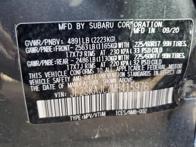 Photo 14 from auction – 2021 SUBARU FORESTER P with VIN JF2SKAJC2MH415976