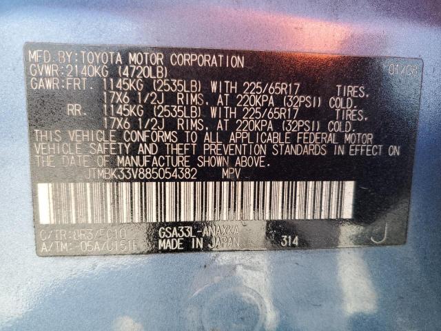 Photo 14 from auction – 2008 TOYOTA RAV4 with VIN JTMBK33V885054382