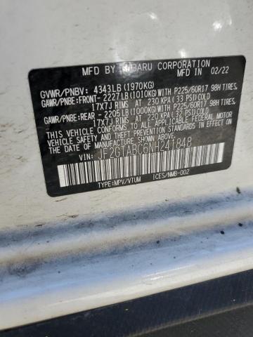 Photo 14 from auction – 2022 SUBARU CROSSTREK with VIN JF2GTABC6NH241848