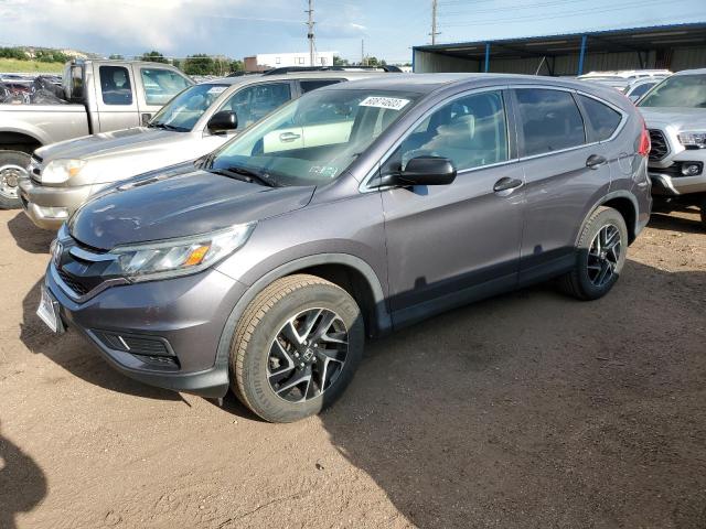 HONDA CR-V SE 2016 with VIN 5J6RM4H4XGL086026 - Photo from auction