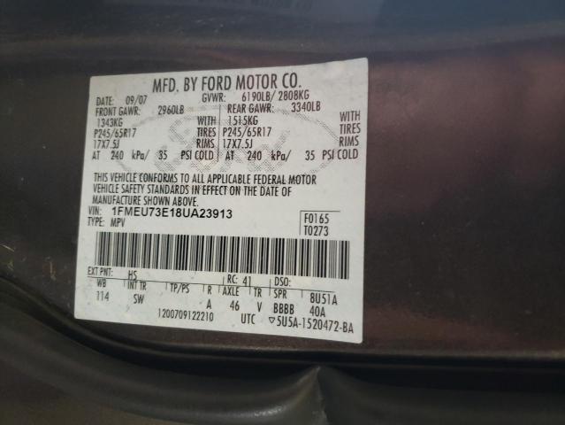 Photo 14 from auction – 2008 FORD EXPLORER X with VIN 1FMEU73E18UA23913