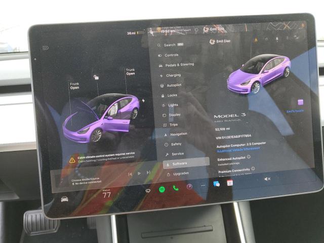Photo 9 from auction – 2018 TESLA MODEL 3 with VIN 5YJ3E1EA8JF177954