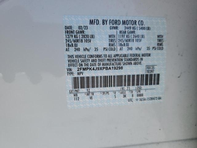 Photo 14 from auction – 2023 FORD EDGE SEL with VIN 2FMPK4J9XPBA19298