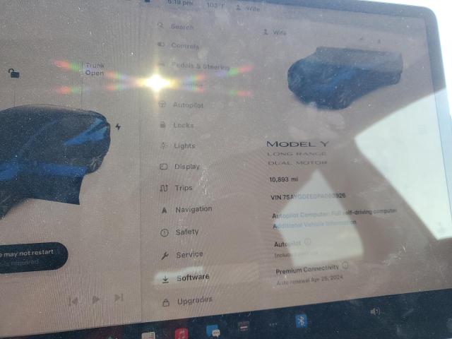 Photo 9 from auction – 2023 TESLA MODEL Y with VIN 7SAYGDEE0PA088926