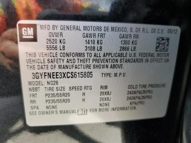Photo 14 from auction – 2012 CADILLAC SRX PERFOR with VIN 3GYFNEE3XCS615805