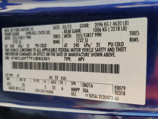Photo 14 from auction – 2015 FORD ESCAPE S with VIN 1FMCU0F77FUB93301