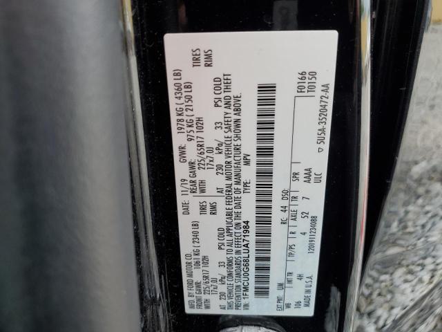 Photo 14 from auction – 2020 FORD ESCAPE SE with VIN 1FMCU0G68LUA71984