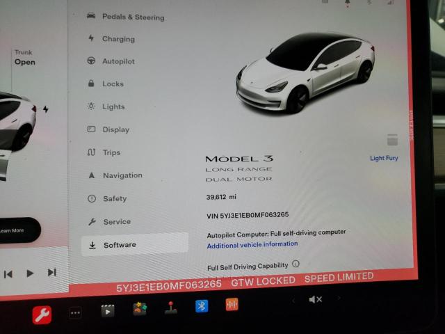 Photo 9 from auction – 2021 TESLA MODEL 3 with VIN 5YJ3E1EB0MF063265