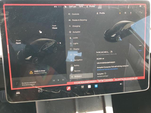 Photo 9 from auction – 2021 TESLA MODEL 3 with VIN 5YJ3E1EA2MF092211