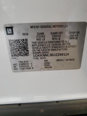 Photo 14 from auction – 2018 GMC ACADIA SLT with VIN 1GKKNNLS0JZ249114