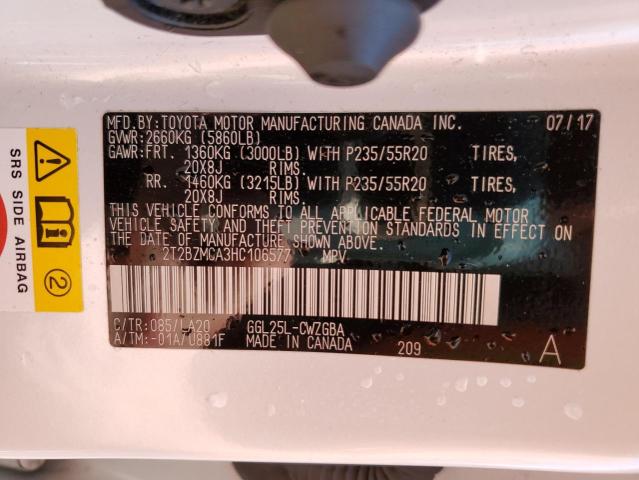 Photo 14 from auction – 2017 LEXUS RX 350 BAS with VIN 2T2BZMCA3HC106577