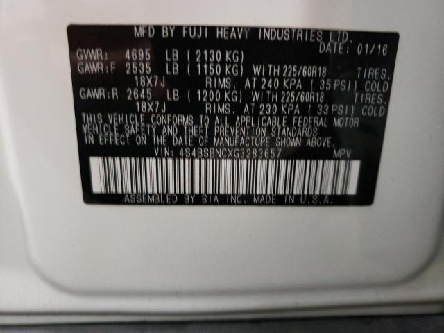 Photo 14 from auction – 2016 SUBARU OUTBACK 2. with VIN 4S4BSBNCXG3283657