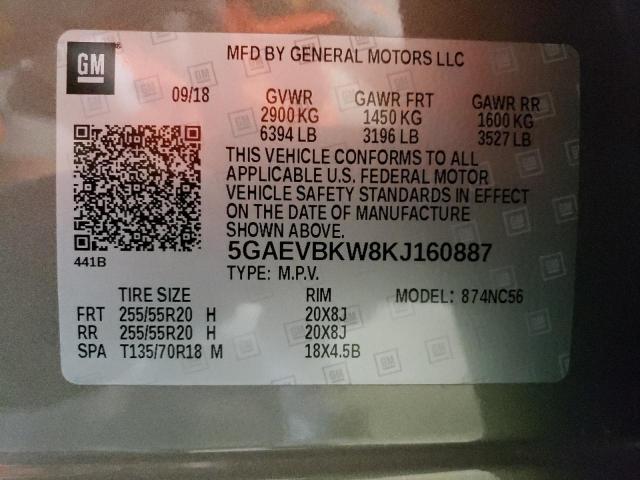 Photo 14 from auction – 2019 BUICK ENCLAVE PR with VIN 5GAEVBKW8KJ160887