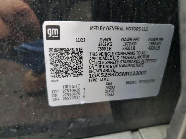 Photo 14 from auction – 2022 GMC YUKON SLT with VIN 1GKS2BKD5NR123007