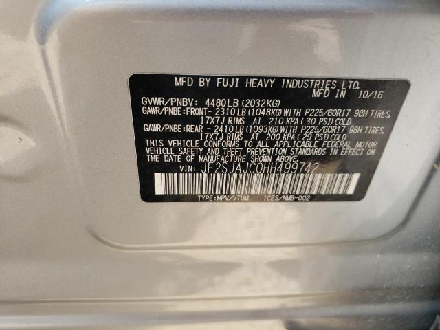 Photo 14 from auction – 2017 SUBARU FORESTER 2 with VIN JF2SJAJC0HH499742