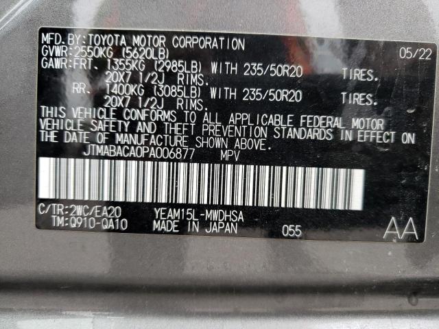 Photo 14 from auction – 2023 TOYOTA BZ4X XLE with VIN JTMABACA0PA006877
