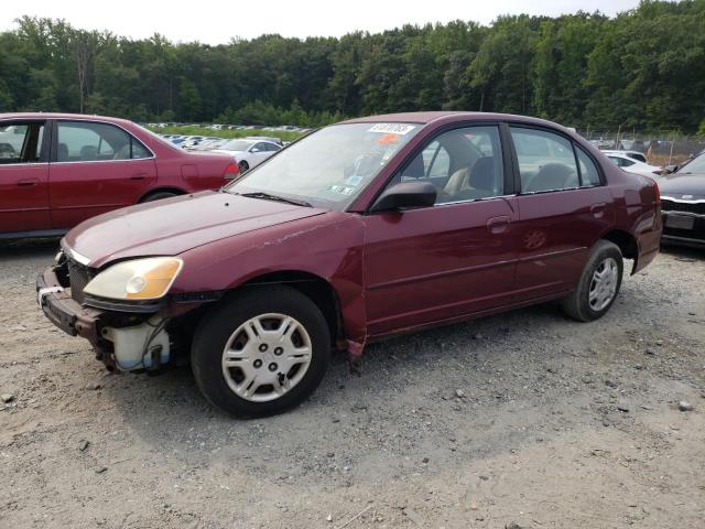 HONDA CIVIC LX 2002 with VIN 2HGES16502H569424 - Photo from auction