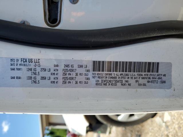 Photo 14 from auction – 2015 DODGE JOURNEY SE with VIN 3C4PDCAB1FT654733