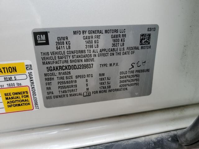 Photo 14 from auction – 2013 BUICK ENCLAVE with VIN 5GAKRCKD0DJ209837
