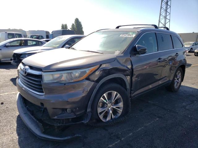 TOYOTA HIGHLANDER 2014 with VIN 5TDJKRFH6ES021696 - Photo from auction