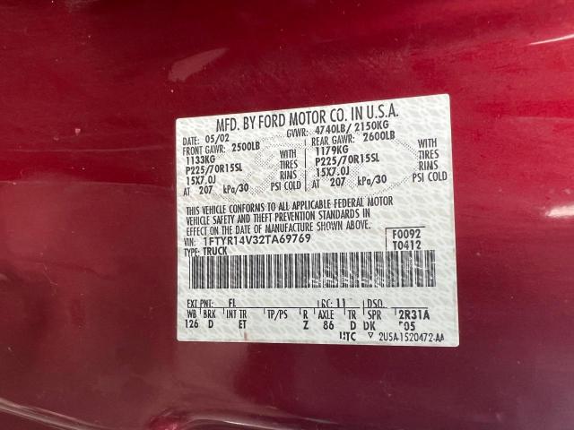 Photo 10 from auction – 2002 FORD RANGER SUP with VIN 1FTYR14V32TA69769