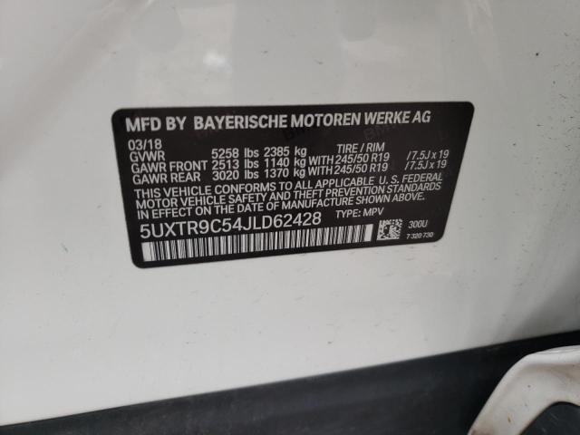 Photo 14 from auction – 2018 BMW X3 XDRIVE3 with VIN 5UXTR9C54JLD62428