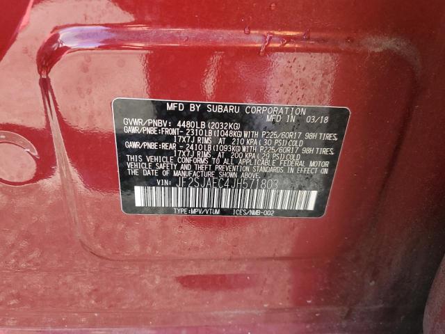 Photo 14 from auction – 2018 SUBARU FORESTER 2 with VIN JF2SJAEC4JH571803