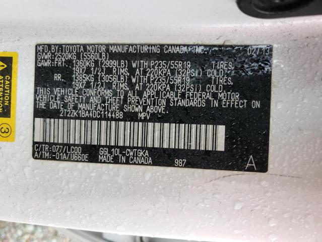 Photo 14 from auction – 2013 LEXUS RX 350 with VIN 2T2ZK1BA4DC114488