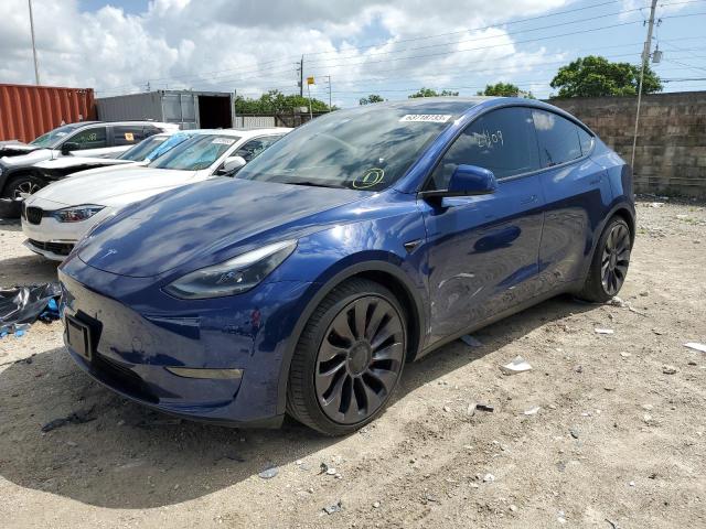 TESLA MODEL Y 2021 with VIN 5YJYGDEF7MF240592 - Photo from auction