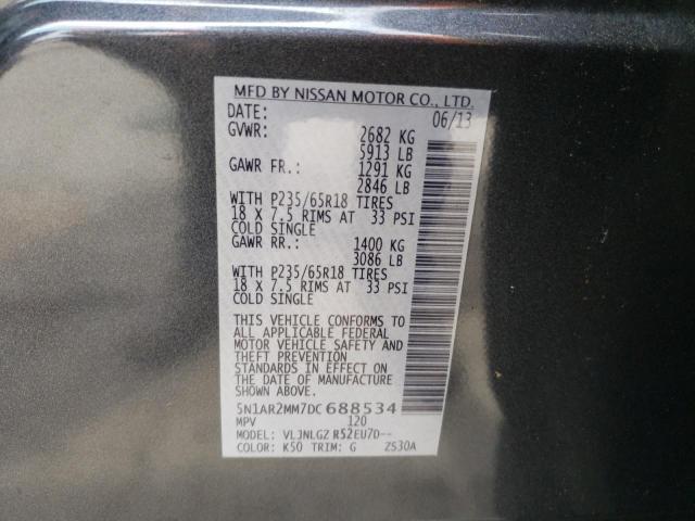 Photo 14 from auction – 2013 NISSAN PATHFINDER with VIN 5N1AR2MM7DC688534