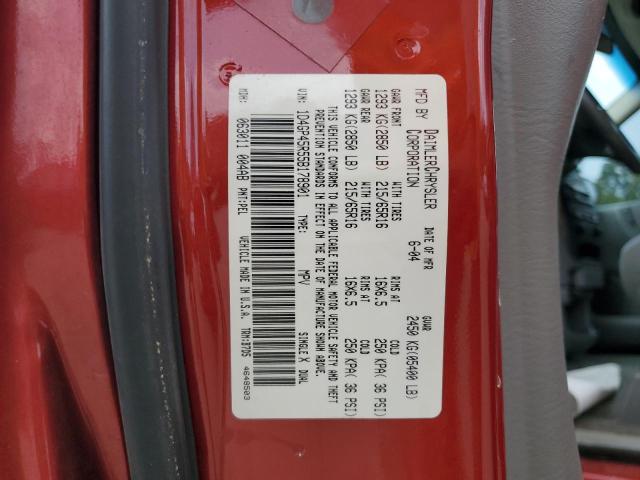 Photo 14 from auction – 2005 DODGE CARAVAN SX with VIN 1D4GP45R55B178901