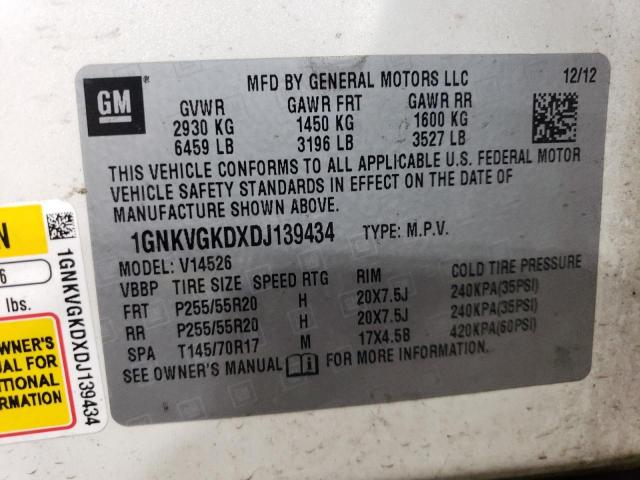Photo 14 from auction – 2013 CHEVROLET TRAVERSE L with VIN 1GNKVGKDXDJ139434
