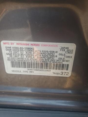 Photo 14 from auction – 2010 MITSUBISHI OUTLANDER with VIN JA4AT3AWXAZ011823