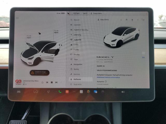 Photo 9 from auction – 2021 TESLA MODEL Y with VIN 5YJYGDEE6MF241062