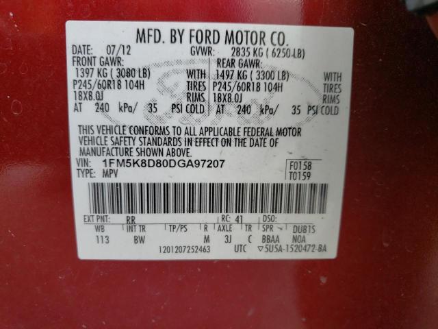 Photo 14 from auction – 2013 FORD EXPLORER X with VIN 1FM5K8D80DGA97207