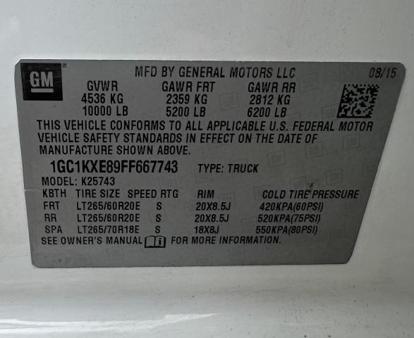 Photo 10 from auction – 2015 CHEVROLET SILVERADO with VIN 1GC1KXE89FF667743