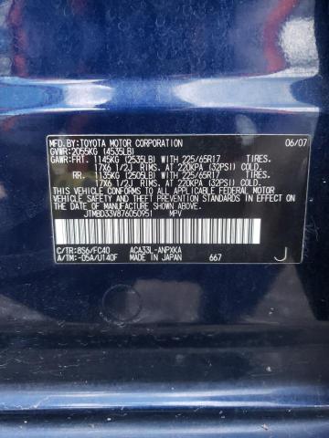 Photo 14 from auction – 2007 TOYOTA RAV4 with VIN JTMBD33V876050951