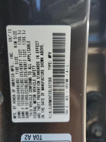 Photo 14 from auction – 2014 HONDA CR-V EXL with VIN 5J6RM3H70EL007366