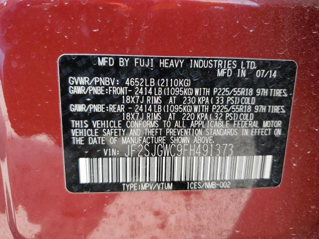 Photo 14 from auction – 2015 SUBARU FORESTER 2 with VIN JF2SJGWC9FH491373