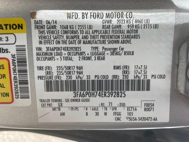 Photo 10 from auction – 2014 FORD FUSION SE with VIN 3FA6P0H74ER392825