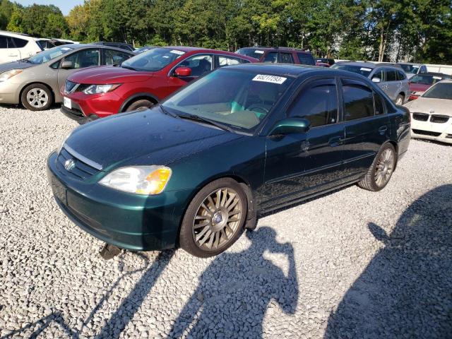 HONDA CIVIC EX 2001 with VIN 2HGES26711H510078 - Photo from auction