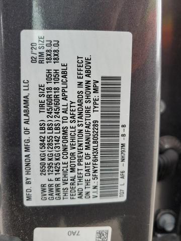 Photo 14 from auction – 2020 HONDA PILOT EX with VIN 5FNYF6H3XLB052289