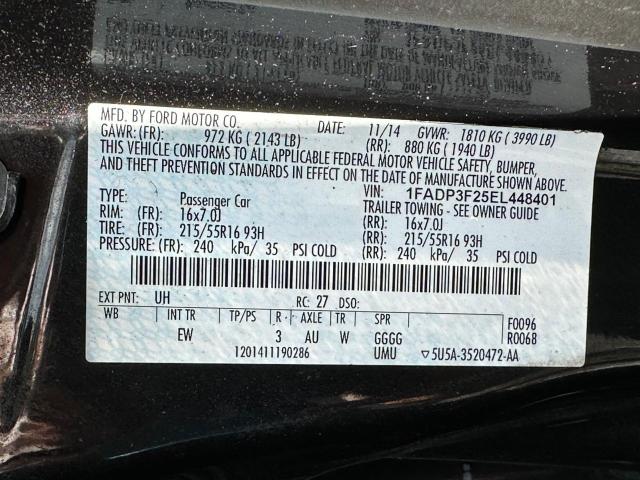 Photo 10 from auction – 2014 FORD FOCUS SE with VIN 1FADP3F25EL448401