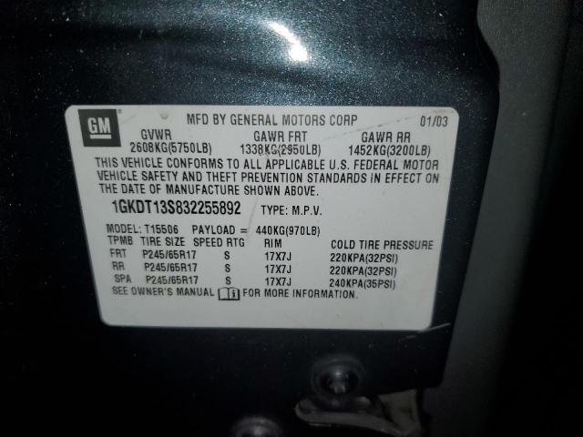 Photo 14 from auction – 2003 GMC ENVOY with VIN 1GKDT13S832255892