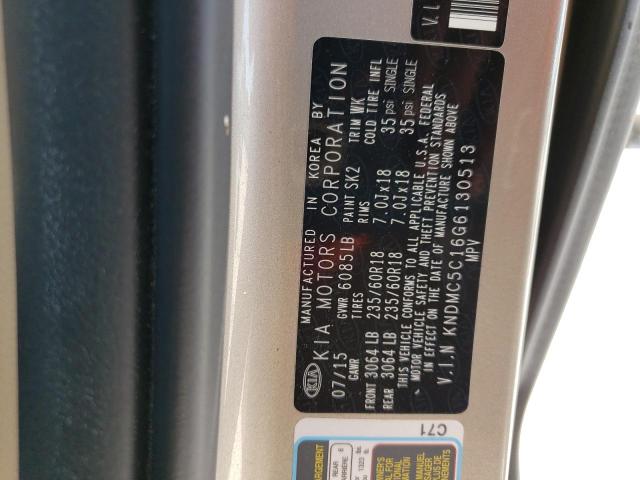 Photo 14 from auction – 2016 KIA SEDONA EX with VIN KNDMC5C16G6130513