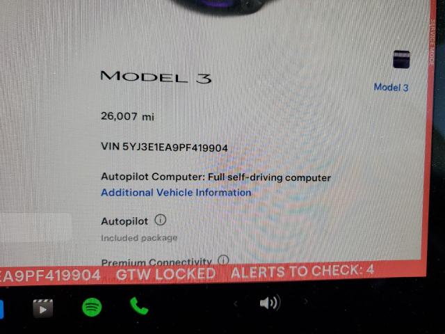 Photo 9 from auction – 2023 TESLA MODEL 3 with VIN 5YJ3E1EA9PF419904