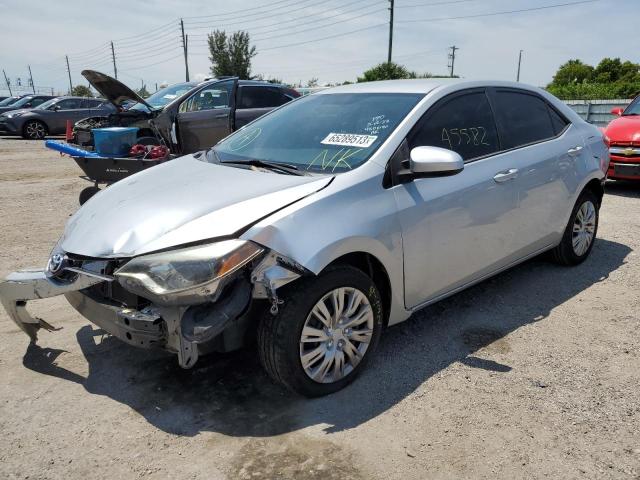 TOYOTA COROLLA L 2015 with VIN 2T1BURHE3FC480681 - Photo from auction