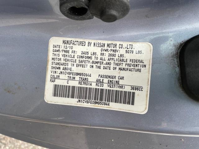 Photo 10 from auction – 2011 INFINITI G37 BASE with VIN JN1CV6FE0BM950944