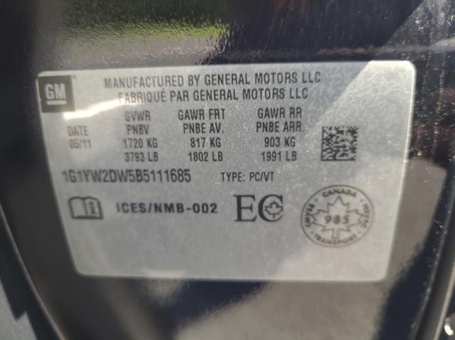 Photo 10 from auction – 2011 CHEVROLET CORVETTE G with VIN 1G1YW2DW5B5111685